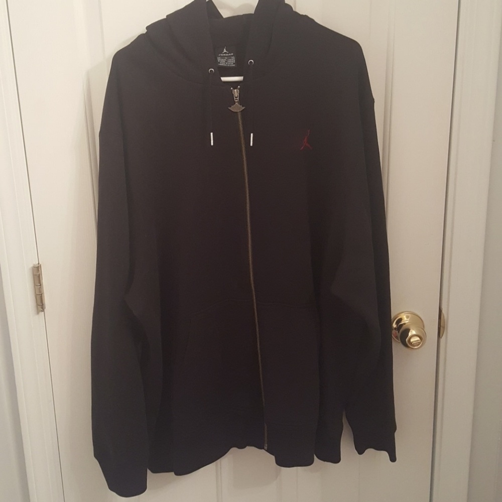 Black Jordan Zip Up with Hood